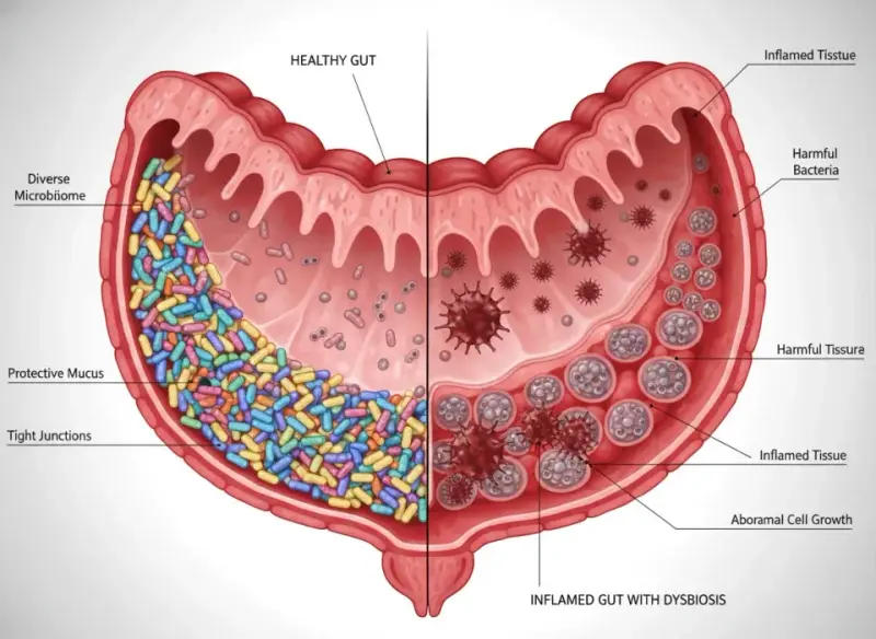 Mikrobiom jelitowy a ryzyko raka. Jak dieta i probiotyki mogą wspierać profilaktykę nowotworów układu pokarmowego?